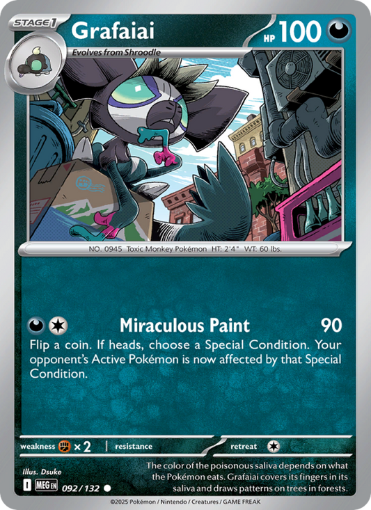 MEG Mega Evolution 092/188 Grafaiai (Common - reverse)