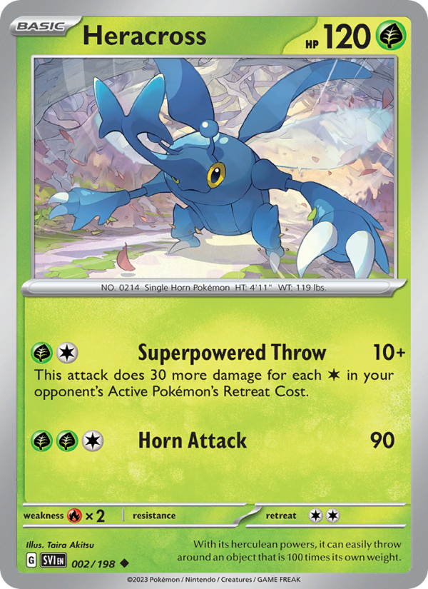 SV Scarlet & Violet 002/258 Heracross (Uncommon - normal)