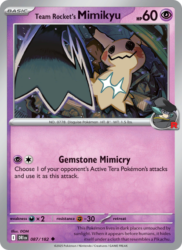 DRI Destined Rivals 087/244 Team Rocket's Mimikyu (Uncommon - holo-set-logo)