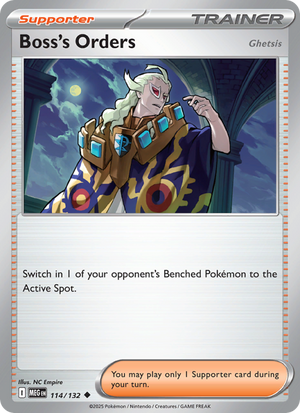 MEG Mega Evolution 114/188 Boss's Orders (Uncommon - normal)