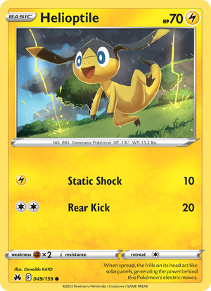 CRZ Crown Zenith 049/230 Helioptile (Common - normal)