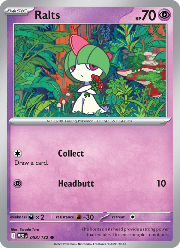 MEG Mega Evolution 058/188 Ralts (Common - reverse)