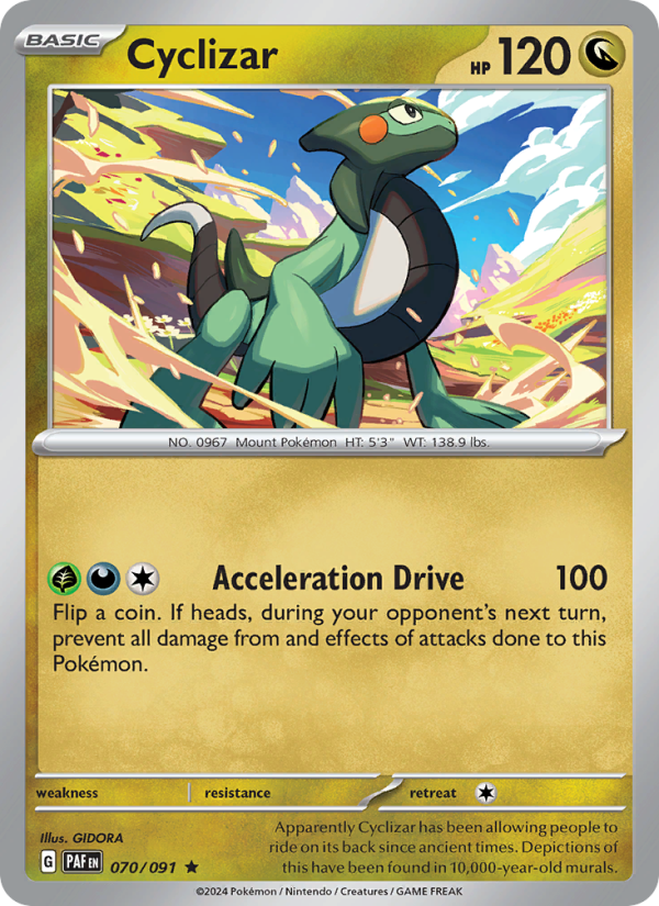 PAF Paldean Fates 070/245 Cyclizar (Rare - reverse)