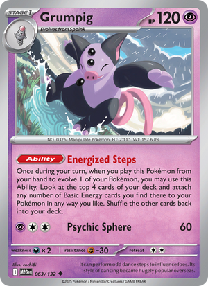 MEG Mega Evolution 063/188 Grumpig (Uncommon - normal)