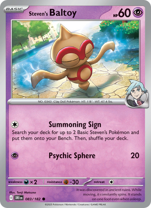 DRI Destined Rivals 083/244 Steven's Baltoy (Common - reverse)