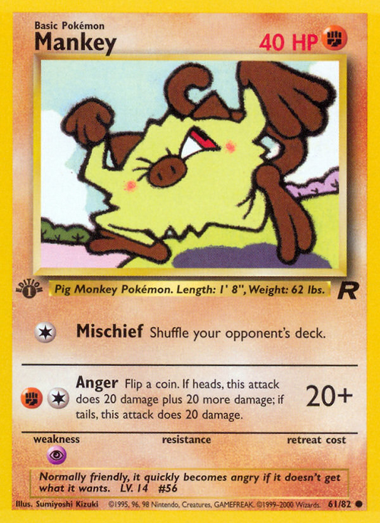 RO Team Rocket 61/83 Mankey (Common - normal-1st-edition)
