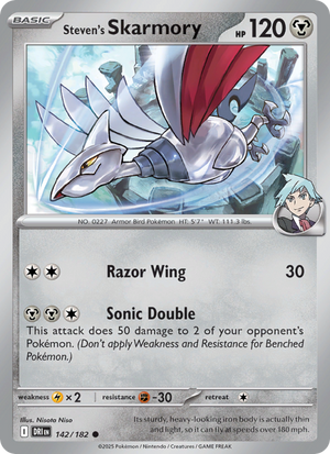 DRI Destined Rivals 142/244 Steven's Skarmory (Common - reverse)