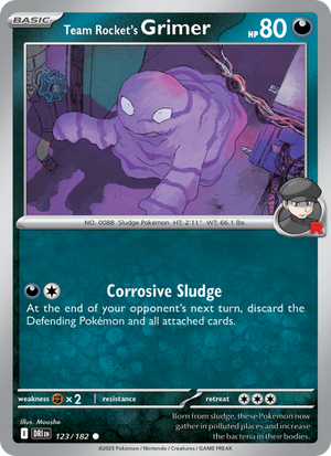 DRI Destined Rivals 123/244 Team Rocket's Grimer (Common - reverse)