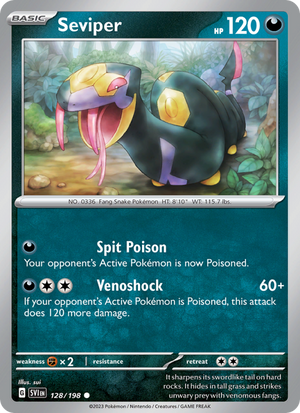 SV Scarlet & Violet 128/258 Seviper (Common - reverse)