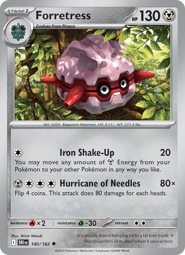 DRI Destined Rivals 140/244 Forretress (Uncommon - normal)