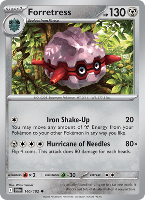 DRI Destined Rivals 140/244 Forretress (Uncommon - normal)