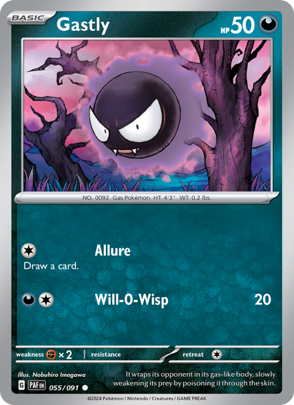 PAF Paldean Fates 055/245 Gastly (Common - reverse)