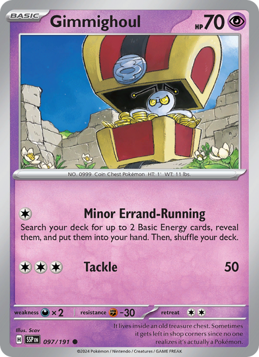 SSP Surging Sparks 097/252 Gimmighoul (Common - normal)