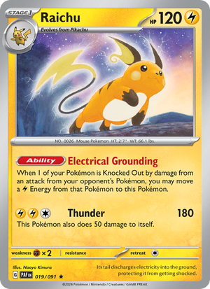 PAF Paldean Fates 019/245 Raichu (Rare - holo)