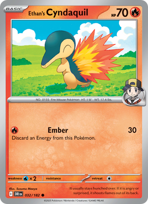 DRI Destined Rivals 032/244 Ethan's Cyndaquil (Common - reverse)