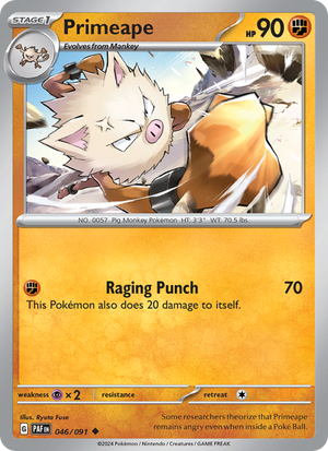 PAF Paldean Fates 046/245 Primeape (Uncommon - reverse)