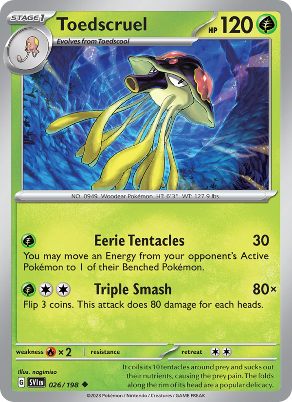SV Scarlet & Violet 026/258 Toedscruel (Uncommon - reverse)