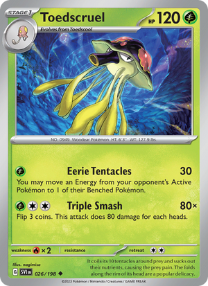 SV Scarlet & Violet 026/258 Toedscruel (Uncommon - reverse)