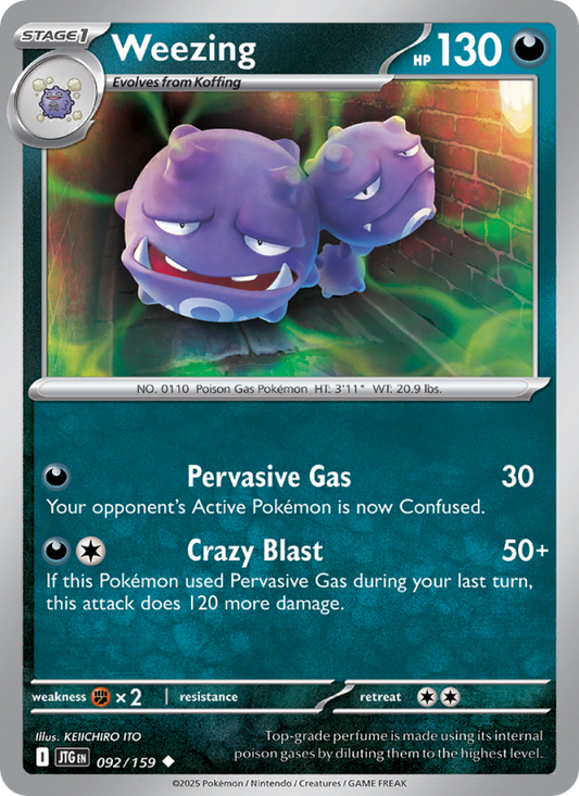 JTG Journey Together 092/190 Weezing (Uncommon - reverse)