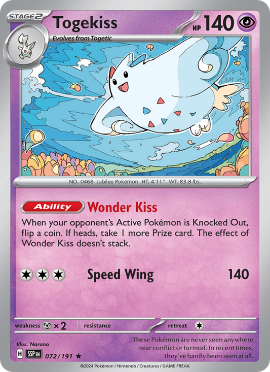 SSP Surging Sparks 072/252 Togekiss (Rare - holo)