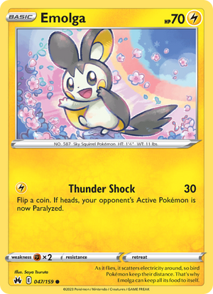 CRZ Crown Zenith 047/230 Emolga (Common - normal)