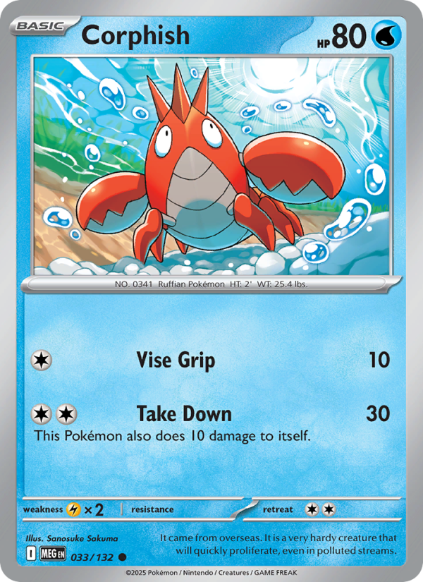 MEG Mega Evolution 033/188 Corphish (Common - holo)