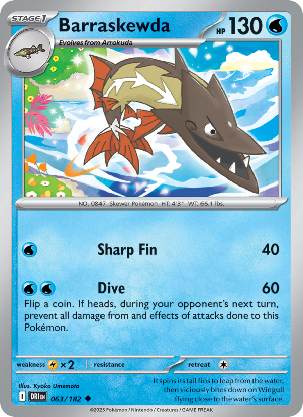 DRI Destined Rivals 063/244 Barraskewda (Uncommon - reverse)