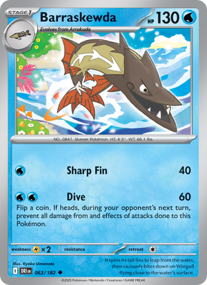 DRI Destined Rivals 063/244 Barraskewda (Uncommon - reverse)