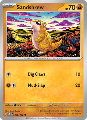 MEG Mega Evolution 068/188 Sandshrew (Common - normal)