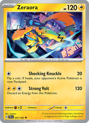 TEF Temporal Forces 057/218 Zeraora (Uncommon - normal)