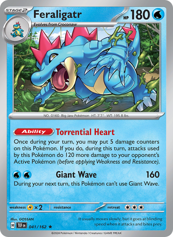 TEF Temporal Forces 041/218 Feraligatr (Rare - holo)