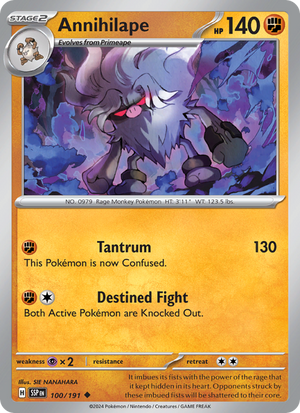 SSP Surging Sparks 100/252 Annihilape (Uncommon - normal)