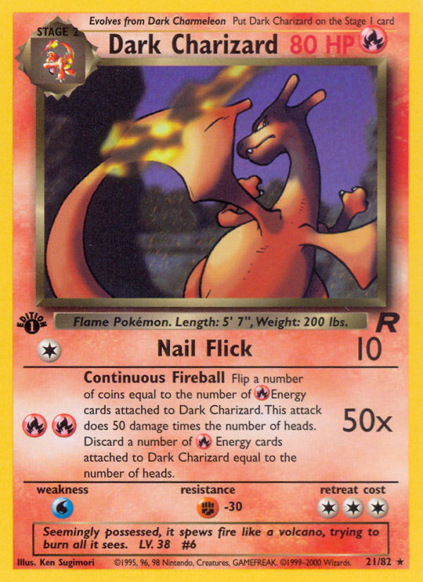 RO Team Rocket 21/83 Dark Charizard (Rare - normal-1st-edition)