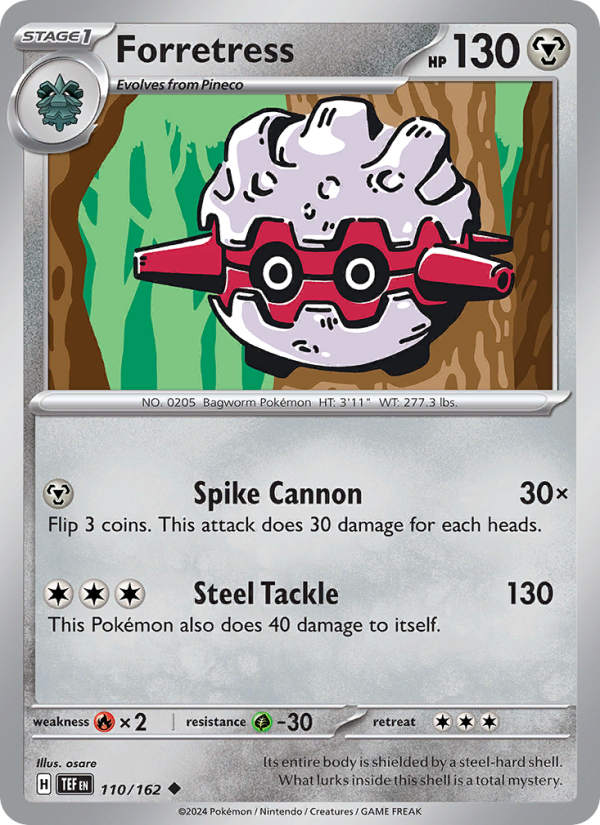 TEF Temporal Forces 110/218 Forretress (Uncommon - reverse)