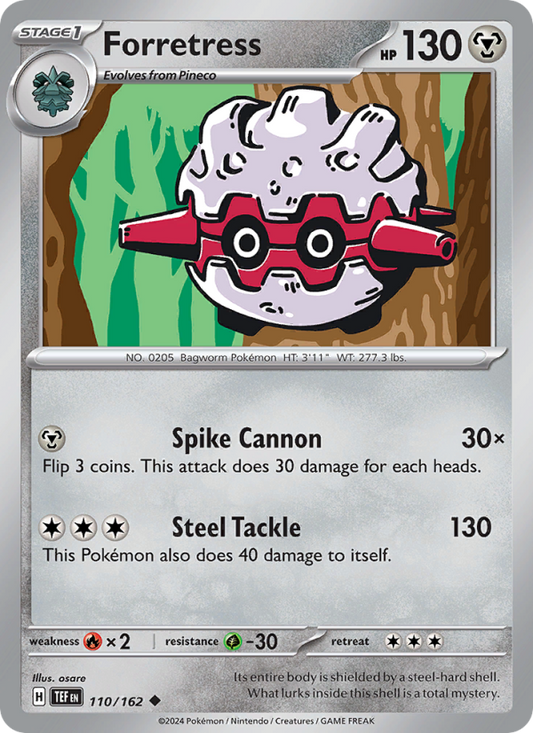 TEF Temporal Forces 110/218 Forretress (Uncommon - reverse)