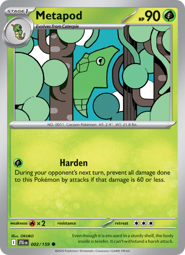 JTG Journey Together 002/190 Metapod (Common - normal)