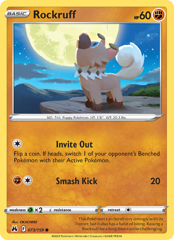 CRZ Crown Zenith 073/230 Rockruff (Common - normal)