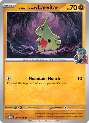 DRI Destined Rivals 094/244 Team Rocket's Larvitar (Common - normal)