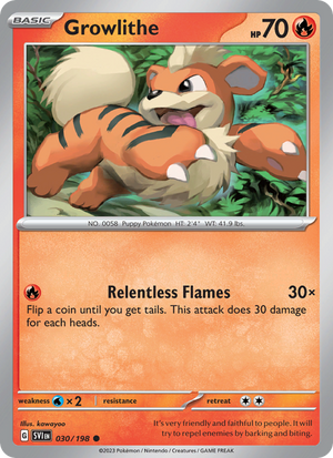SV Scarlet & Violet 030/258 Growlithe (Common - reverse)