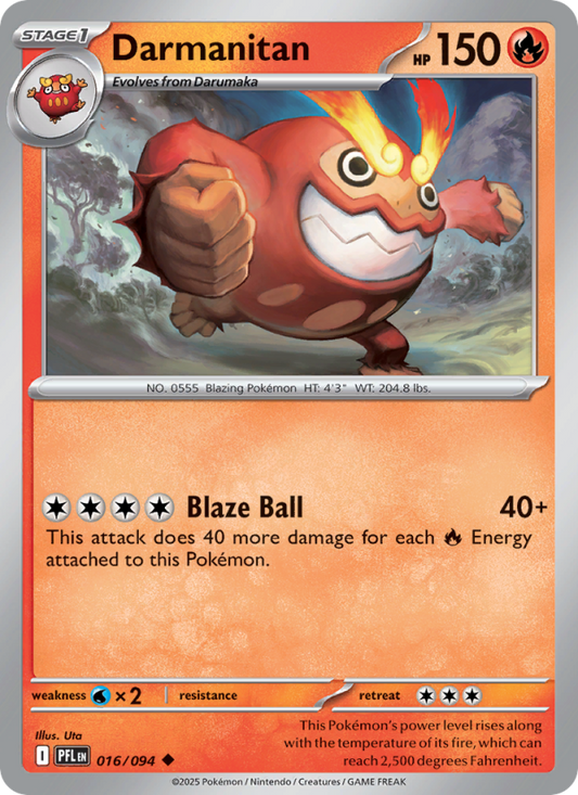 PFL Phantasmal Flames 016/130 Darmanitan (Uncommon - reverse)
