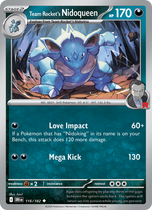 DRI Destined Rivals 116/244 Team Rocket's Nidoqueen (Uncommon - reverse)