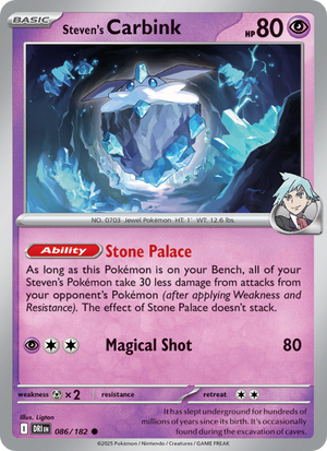 DRI Destined Rivals 086/244 Steven's Carbink (Common - reverse)