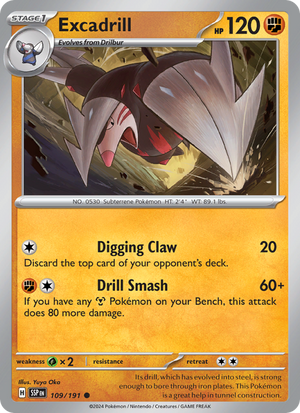 SSP Surging Sparks 109/252 Excadrill (Common - reverse)