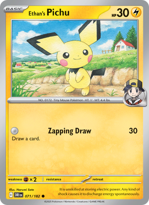 DRI Destined Rivals 071/244 Ethan's Pichu (Common - reverse)