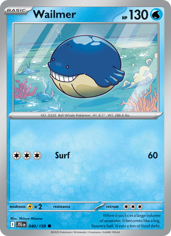 JTG Journey Together 040/190 Wailmer (Common - reverse)