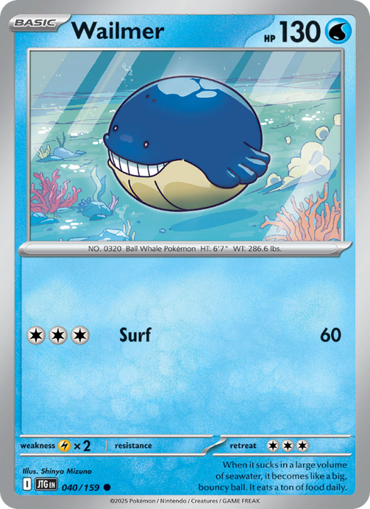 JTG Journey Together 040/190 Wailmer (Common - reverse)