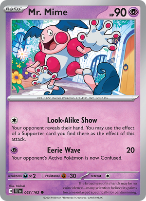 TEF Temporal Forces 063/218 Mr. Mime (Common - normal)