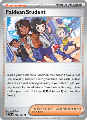 PAF Paldean Fates 086/245 Paldean Student (Common - reverse)