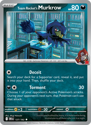 DRI Destined Rivals 127/244 Team Rocket's Murkrow (Uncommon - normal)
