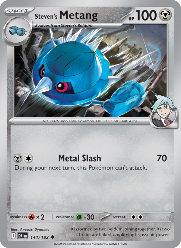 DRI Destined Rivals 144/244 Steven's Metang (Uncommon - reverse)